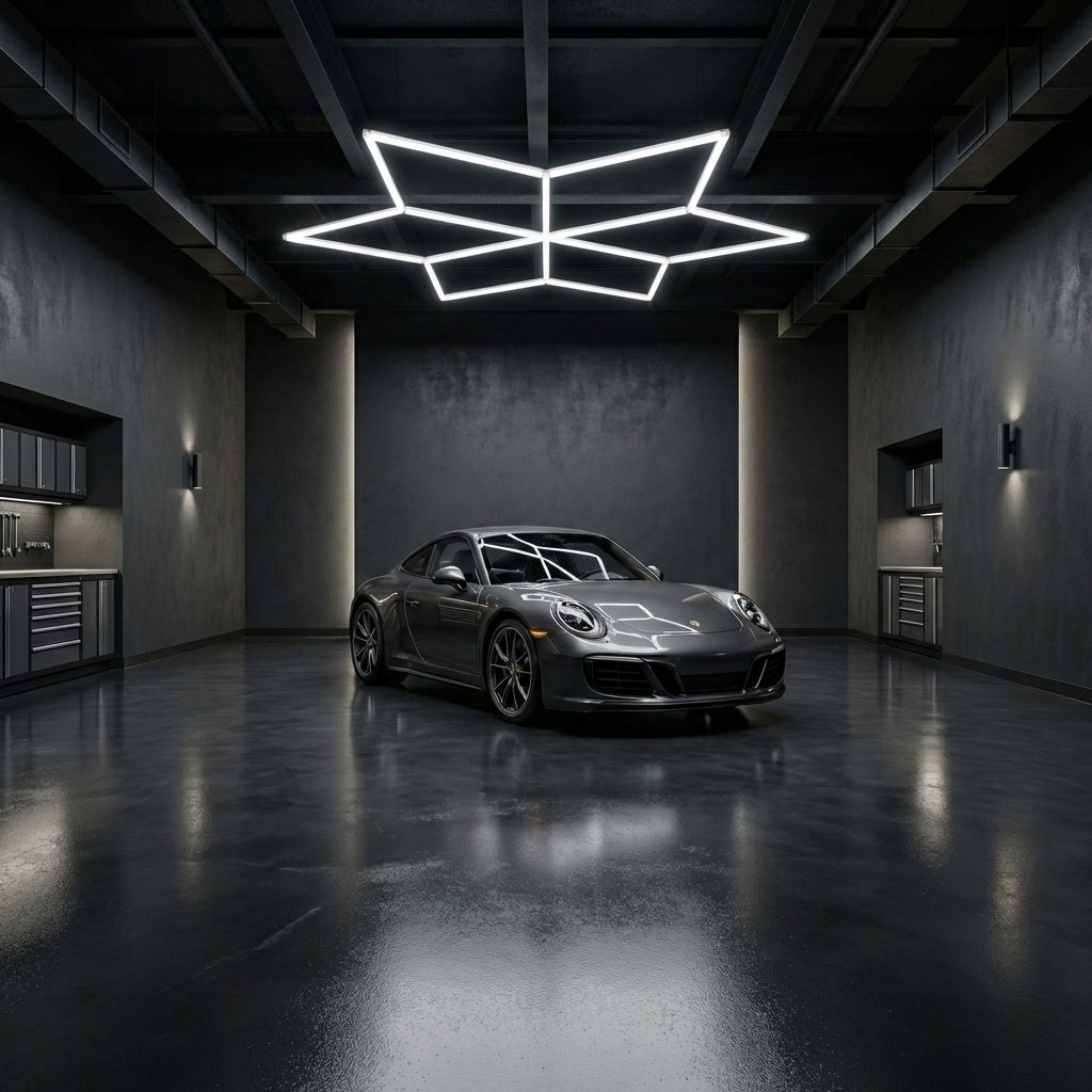 Hexagon LED 126W iluminare showroom auto 6500K