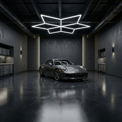 Hexagon LED 126W iluminare showroom auto 6500K