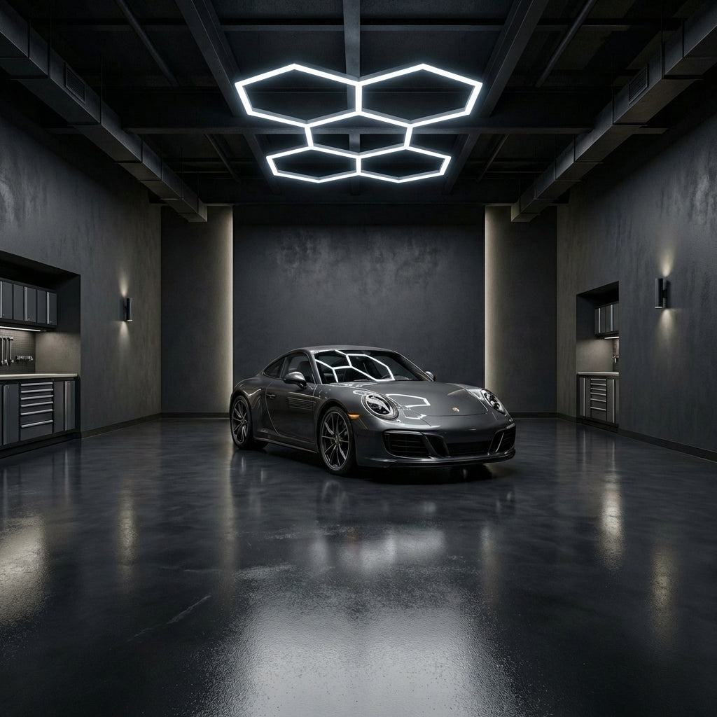 Hexagon LED 192W iluminat showroom auto 6500K