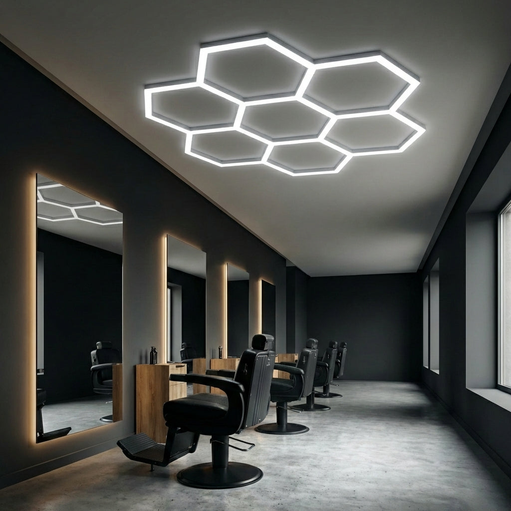 Leduri frizerie hexagon LED 7 honeycomb 6500K