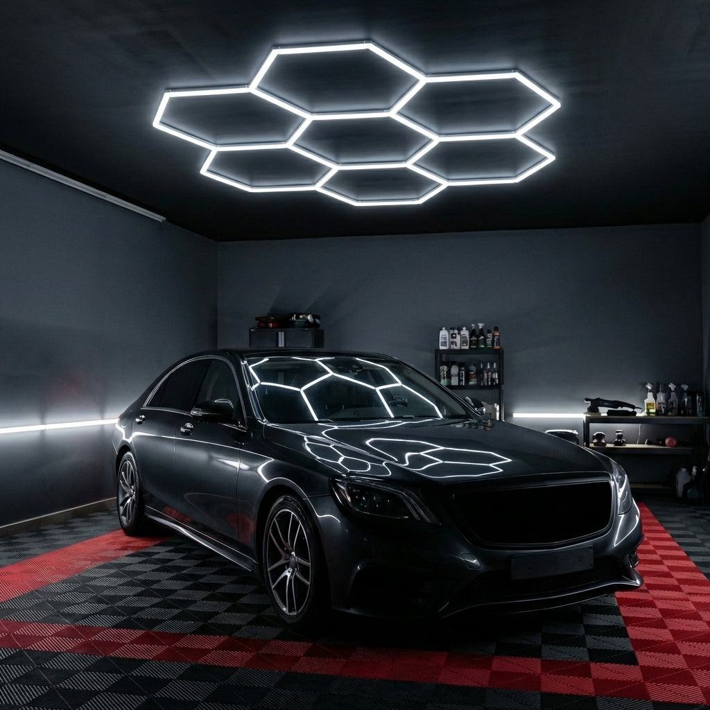 Lumini hexagonale 240W pentru detailing auto profesional
