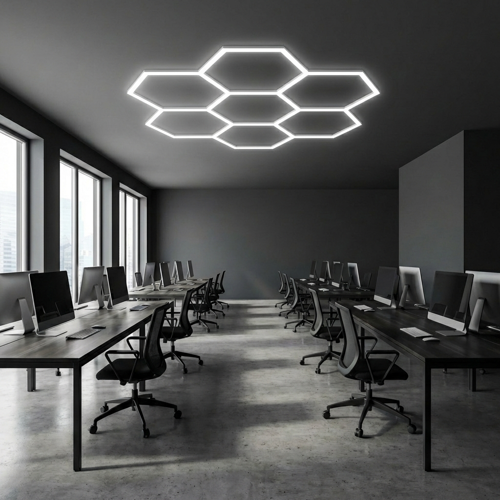 Iluminat birou modern cu hexagon LED 240W