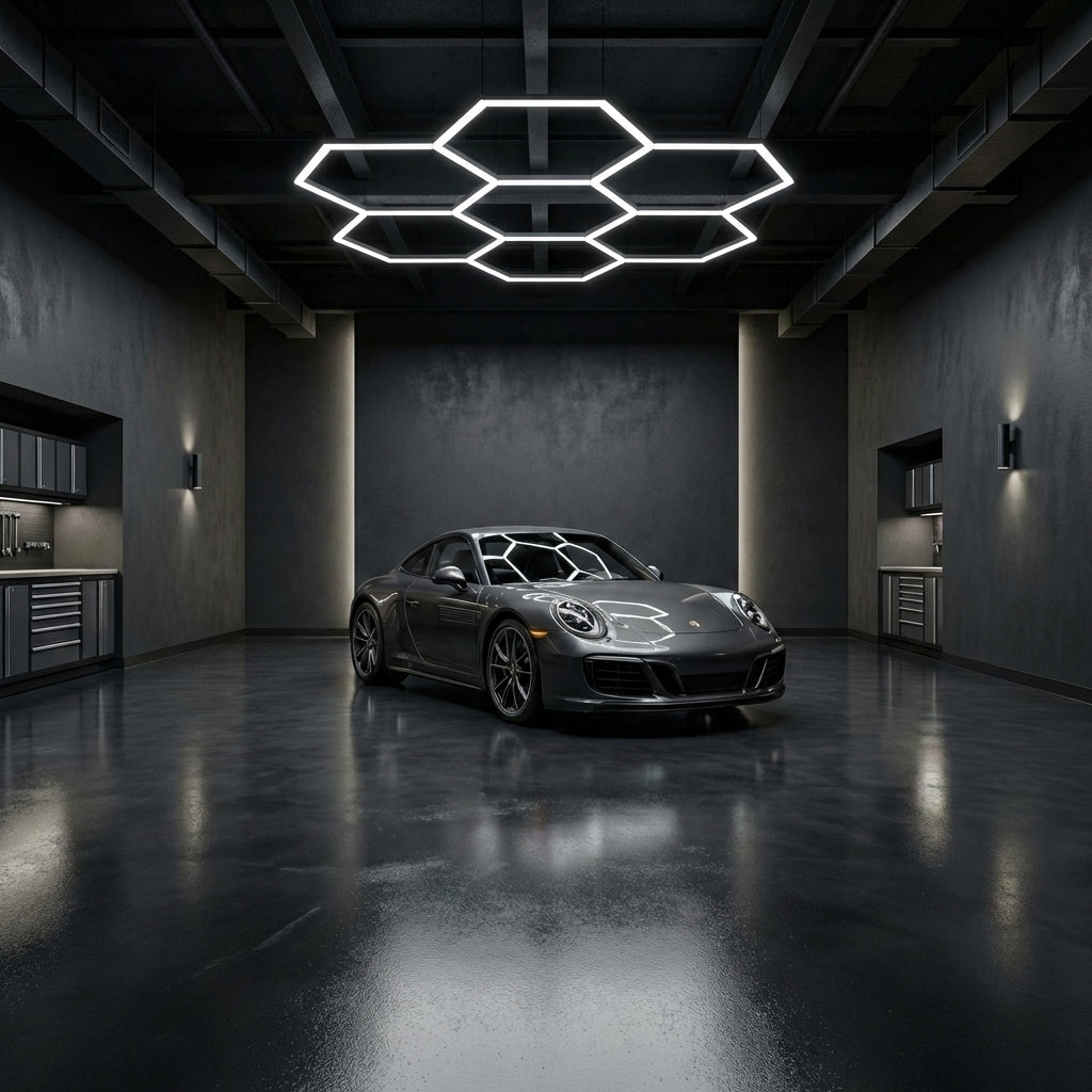 Hexagon LED 240W iluminare showroom auto 6500K