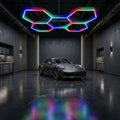 Hexagon LED 43W RGB iluminat showroom auto