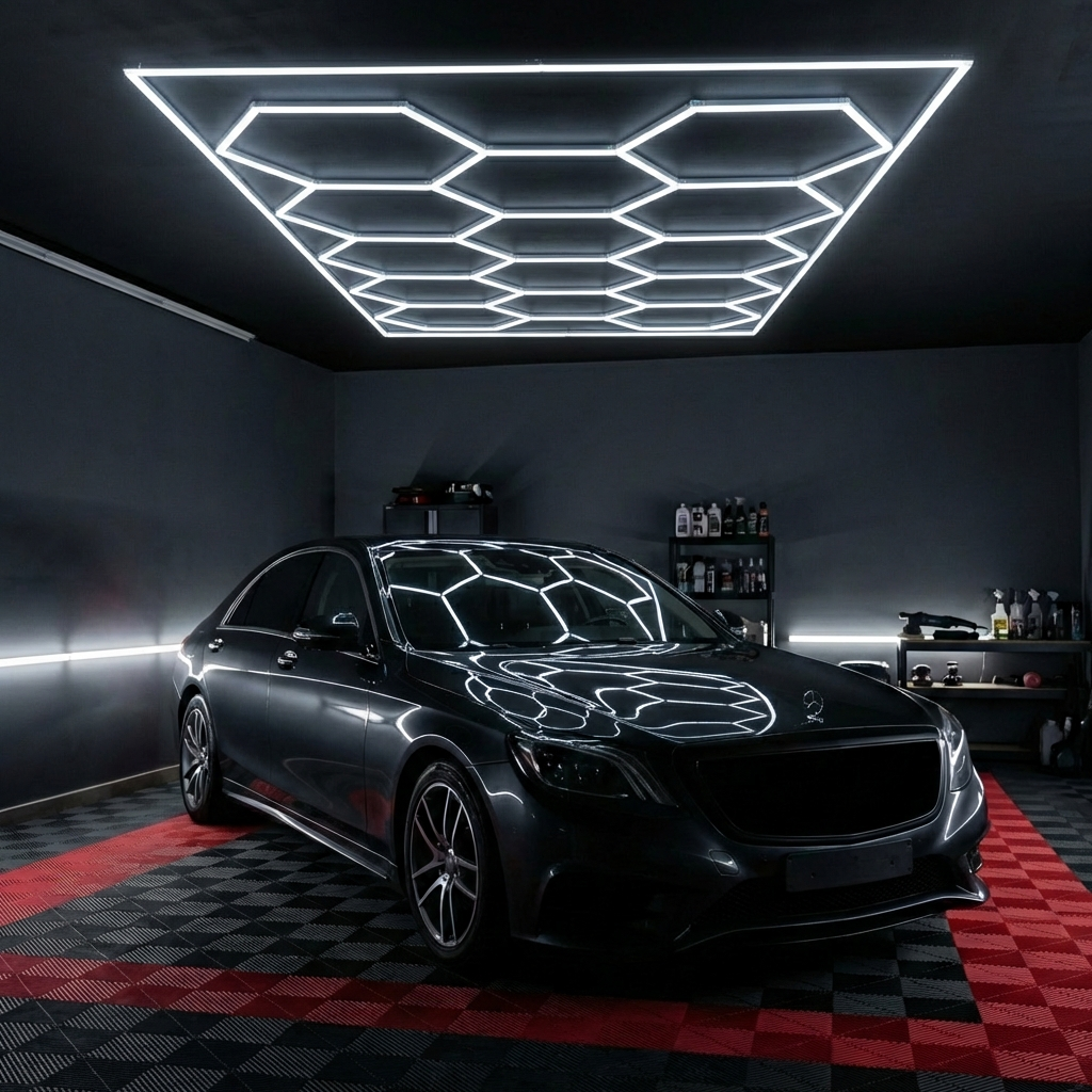 Sistem hexagon LED 14 honeycomb pentru detailing auto